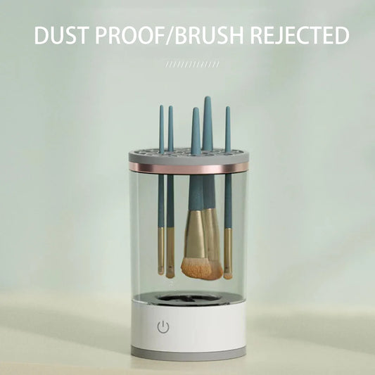 Valentines Day Gifts Electric Makeup Brush Cleaner Rechargeable Lazy Makeup Brush Cleaner Tool USB Makeup Brush Rotary Clean