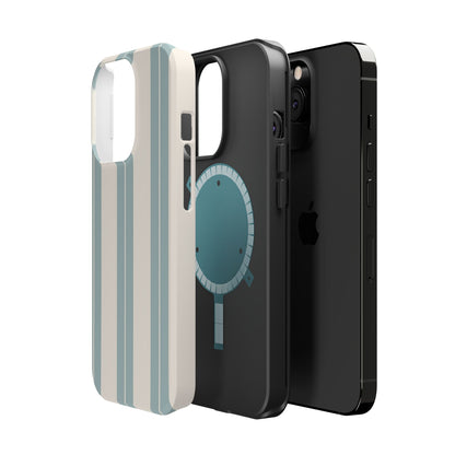 Wireless-Charging Compatible Case – Coastal Stripe