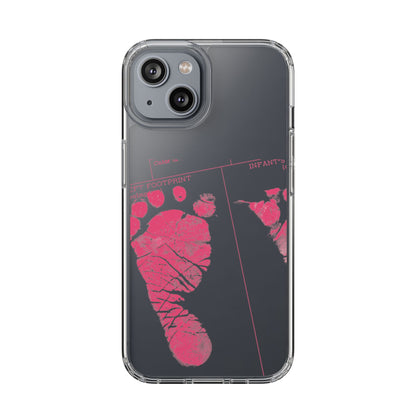 Clear Phone Case – Mom’s Little Pink Footprints