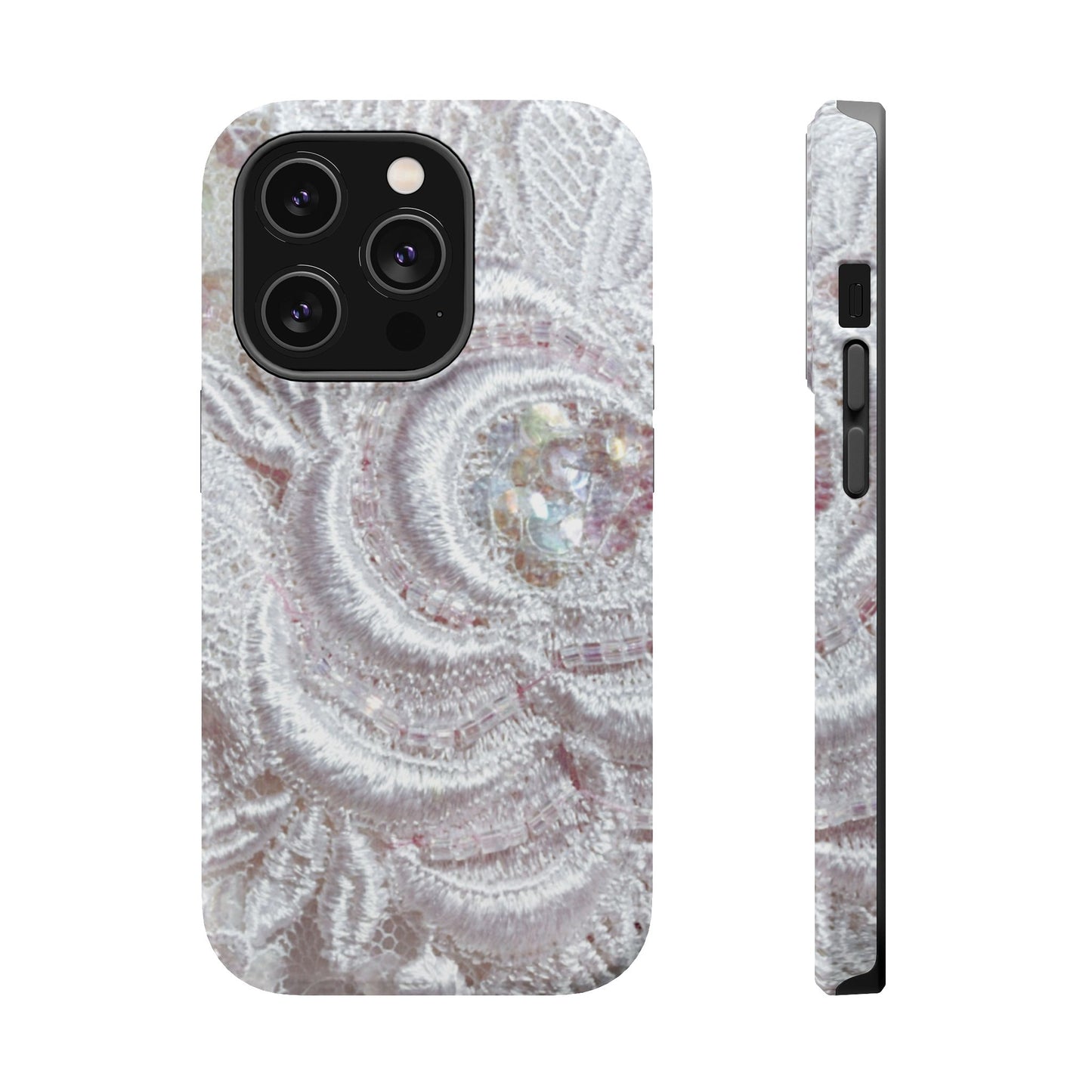 Wireless-Charging Compatible Case – Lace Veil