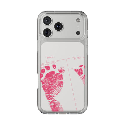 Clear Phone Case – Mom’s Little Pink Footprints