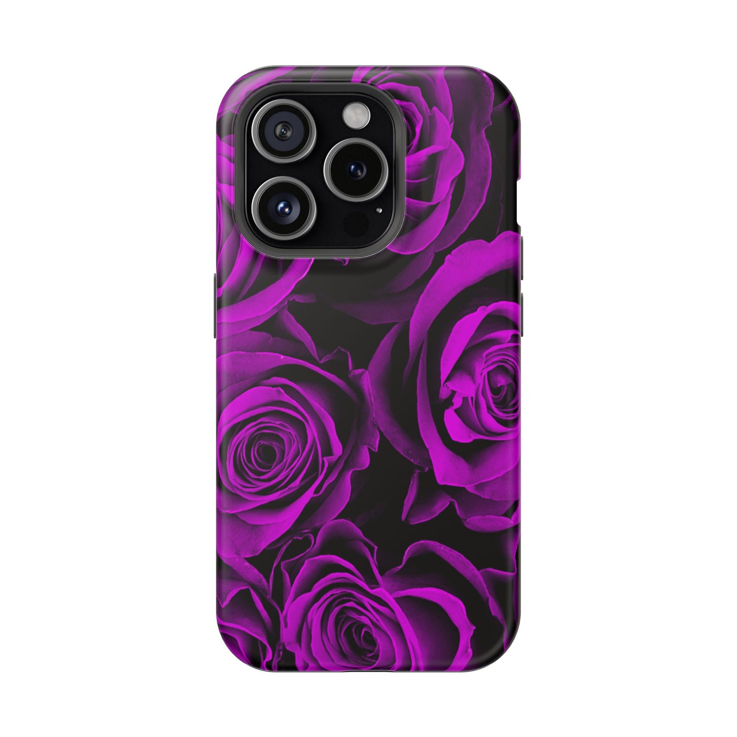 Impact-Resistant Phone Case – Amethyst Roses