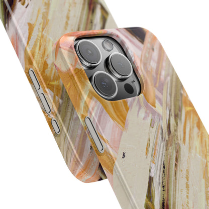 Slim Phone Case – Brush & Bronze