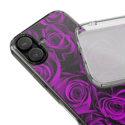 Clear Phone Case – Amethyst Roses