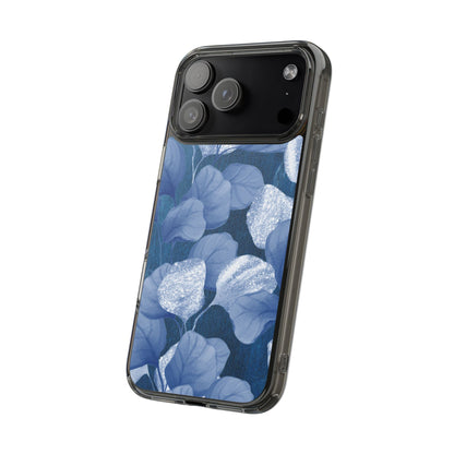 Clear Phone Case – October Blues – Compatible with iPhone 13–17 & Samsung Galaxy S25–S26 Series