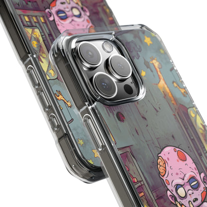 Clear Magnetic Phone Case — Cute Creepy Zombie Baby Design