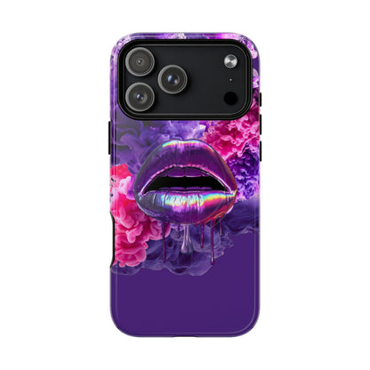 Protective Magnetic Phone Case – Purple Haze Lips