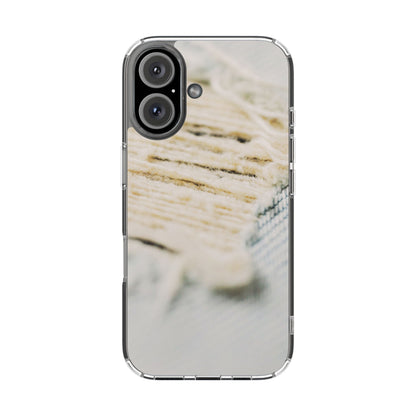 Clear Phone Case – Woven Warmth