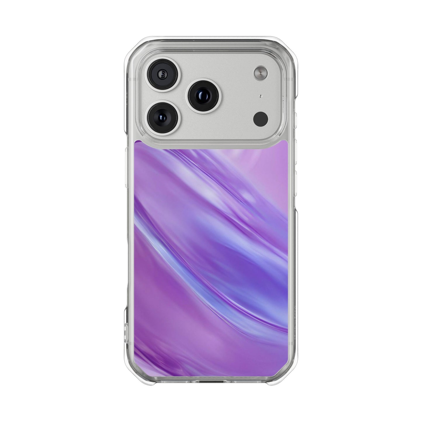 Clear Magnetic Phone Case – Lavender Wave
