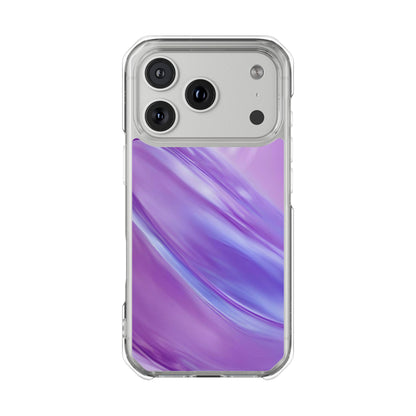 Clear Magnetic Phone Case – Lavender Wave