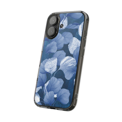 Clear Phone Case – October Blues – Compatible with iPhone 13–17 & Samsung Galaxy S25–S26 Series
