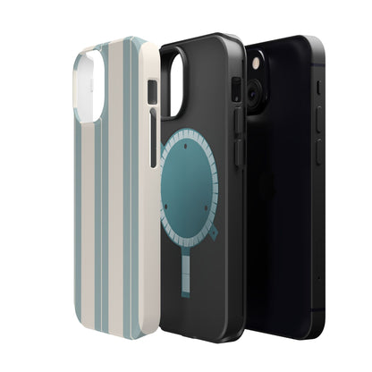 Wireless-Charging Compatible Case – Coastal Stripe