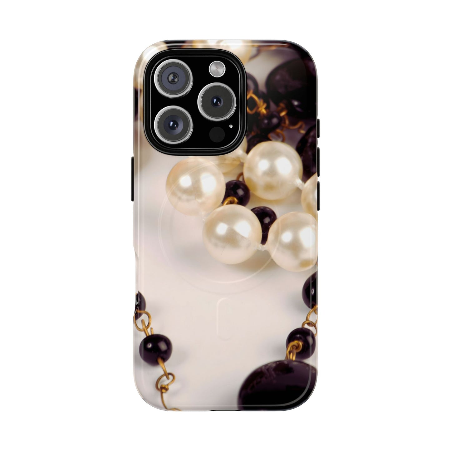 Protective Magnetic Phone Case – Noir Pearl