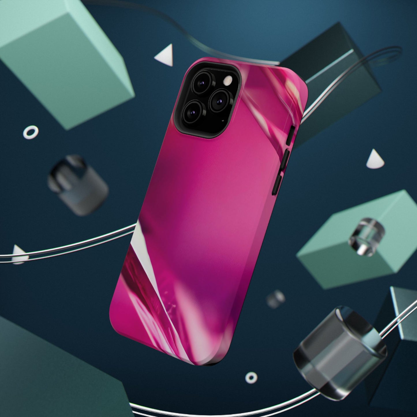 Impact-Resistant Phone Case – Magenta Motion