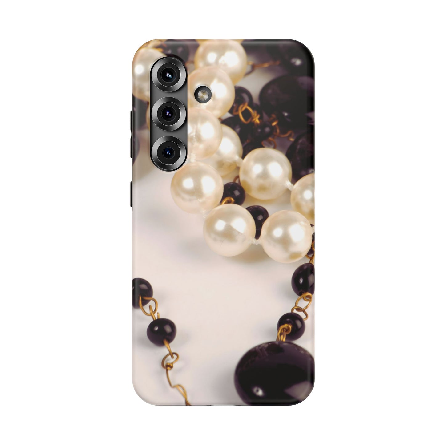 Impact-Resistant Phone Case – Noir Pearl