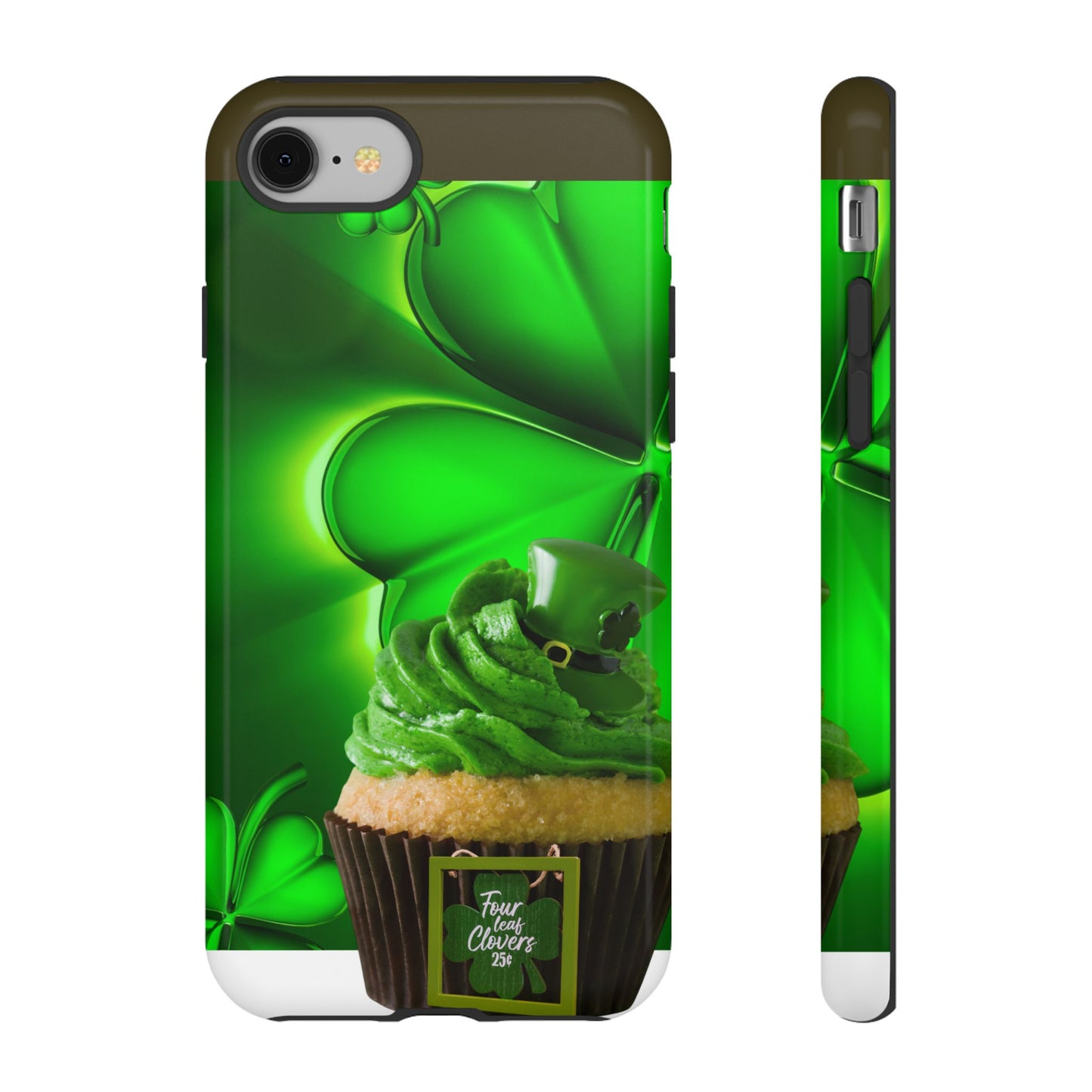 Protective Phone Case – Lucky Clover Cupcake Design