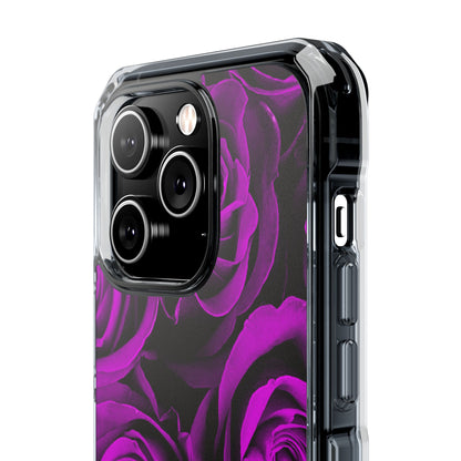 Clear Magnetic Phone Case – Amethyst Roses