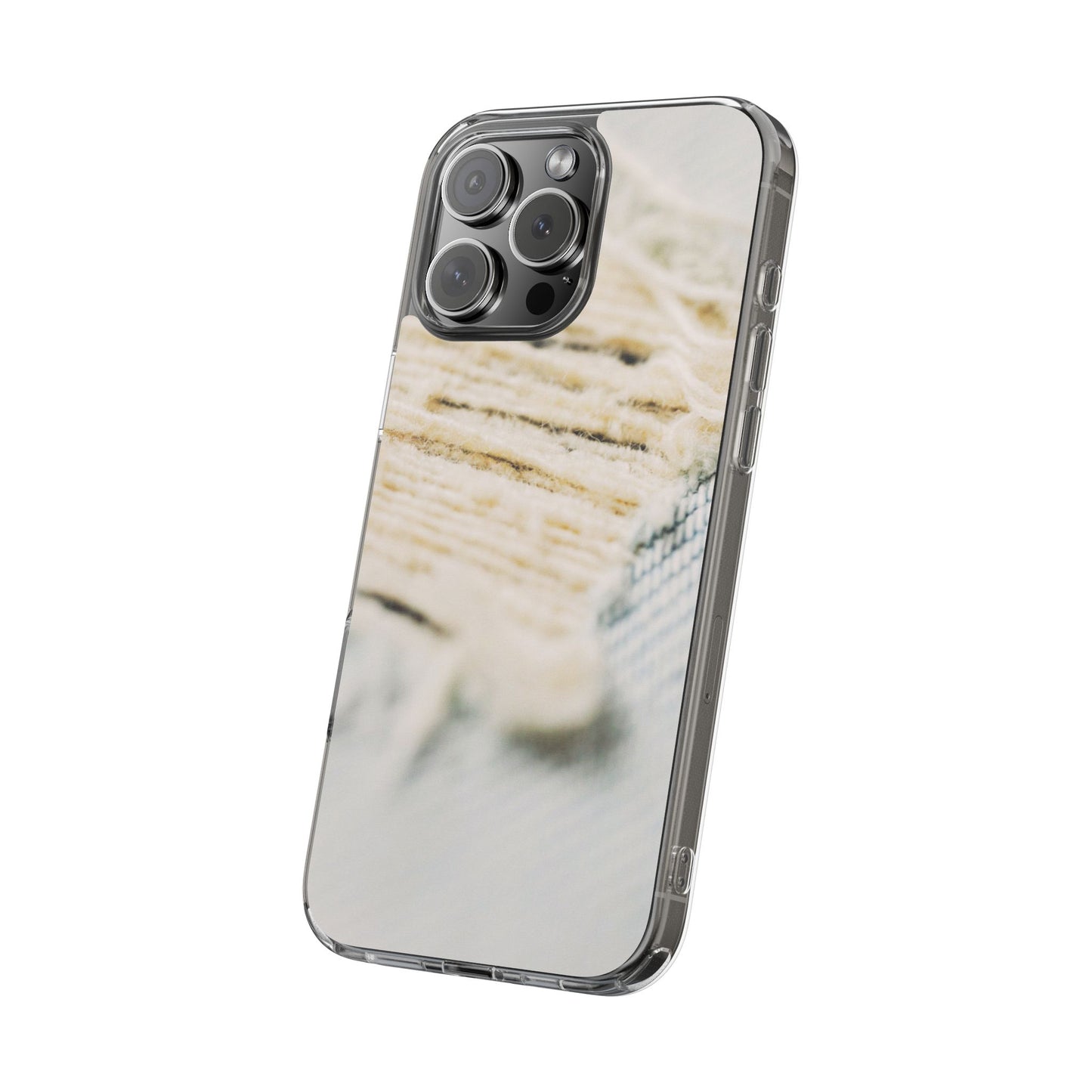 Clear Phone Case – Woven Warmth
