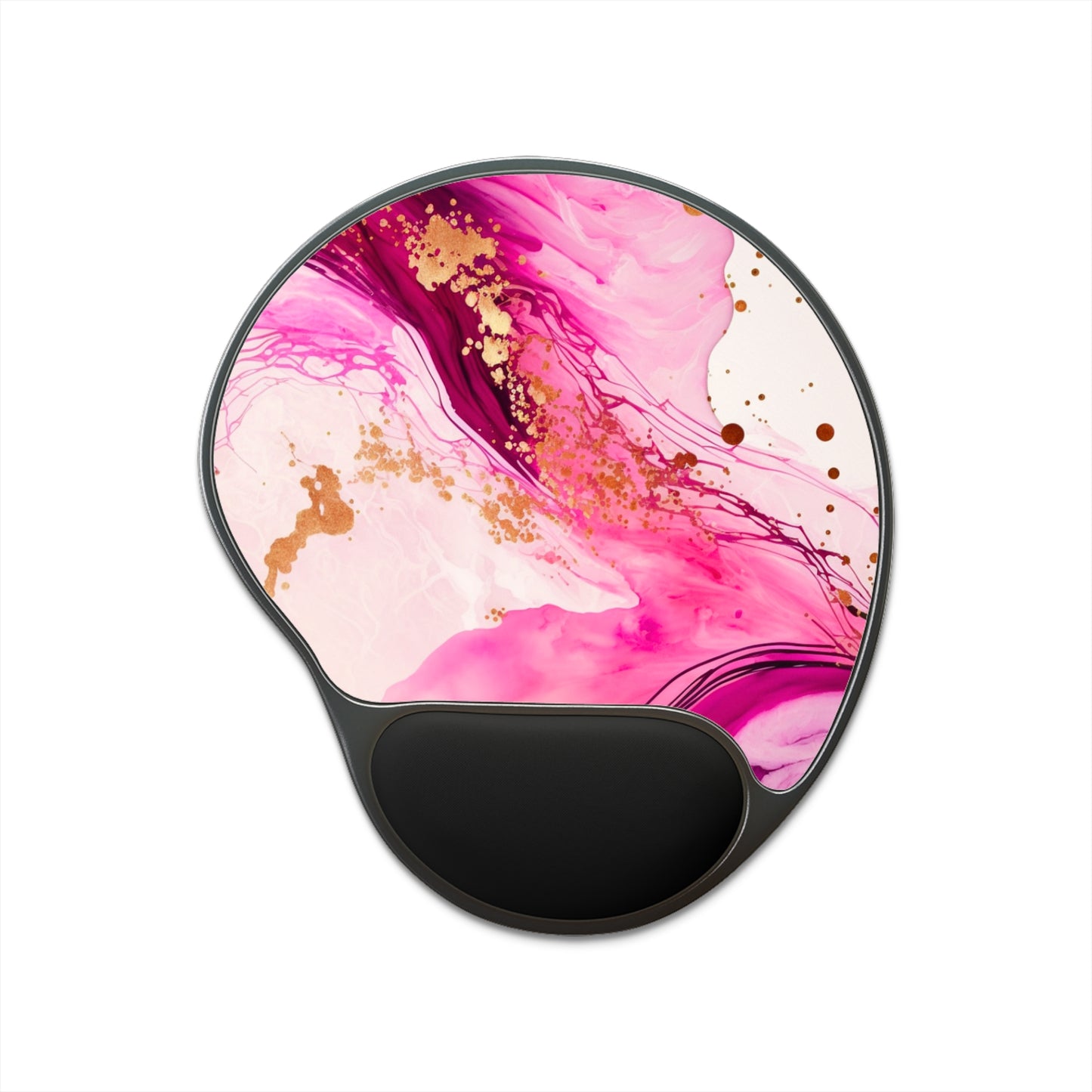 Mouse Pad with Wrist Rest – Blush & Burn