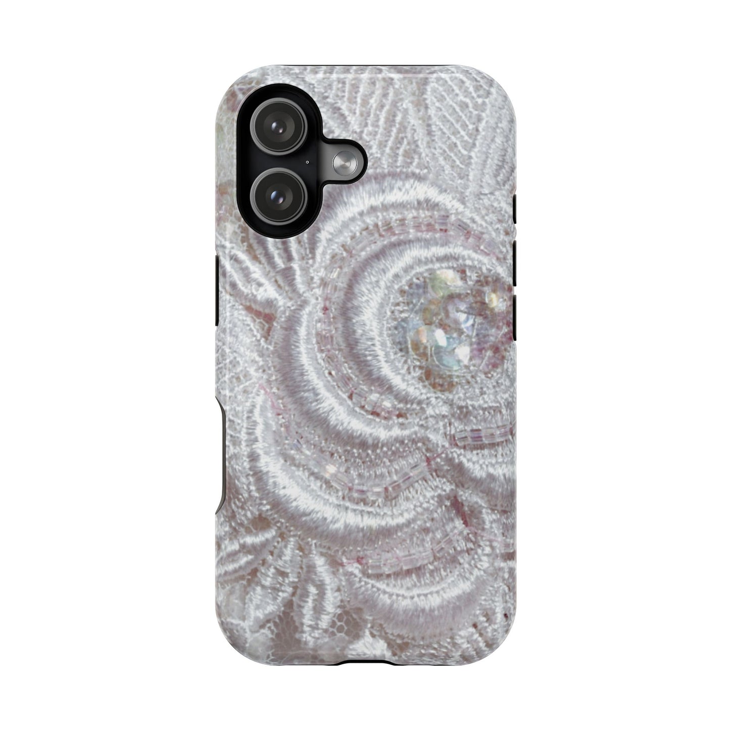 Wireless-Charging Compatible Case – Lace Veil