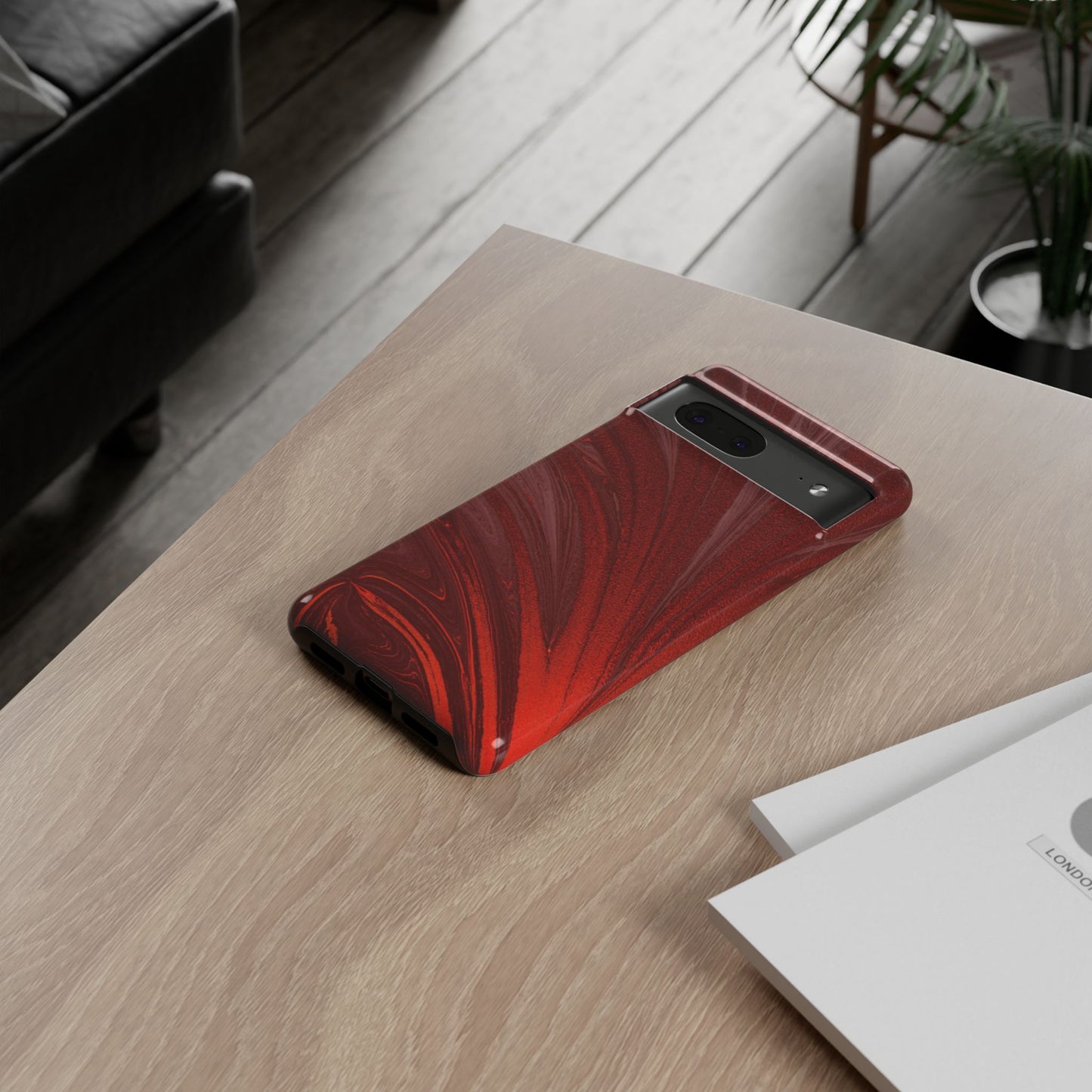 Protective Phone Case – Crimson Current