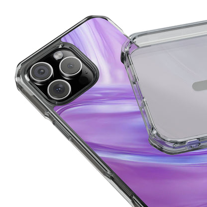 Clear Magnetic Phone Case – Lavender Wave