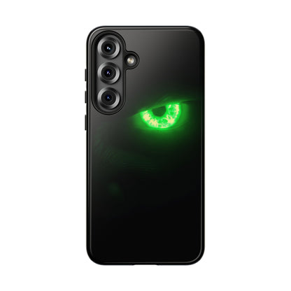 Protective Phone Case – Neon Green Monster Eyes