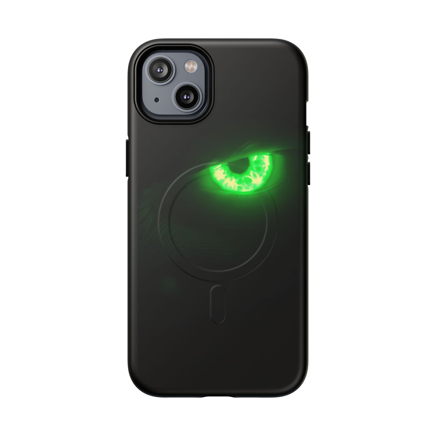 Protective Magnetic Phone Case – Neon Green Monster Eyes