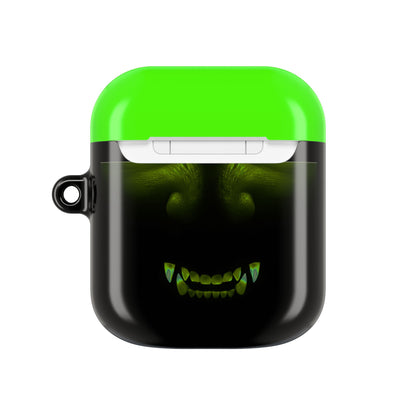 Wireless Earbud Case Cover – Neon Green Monster Eyes