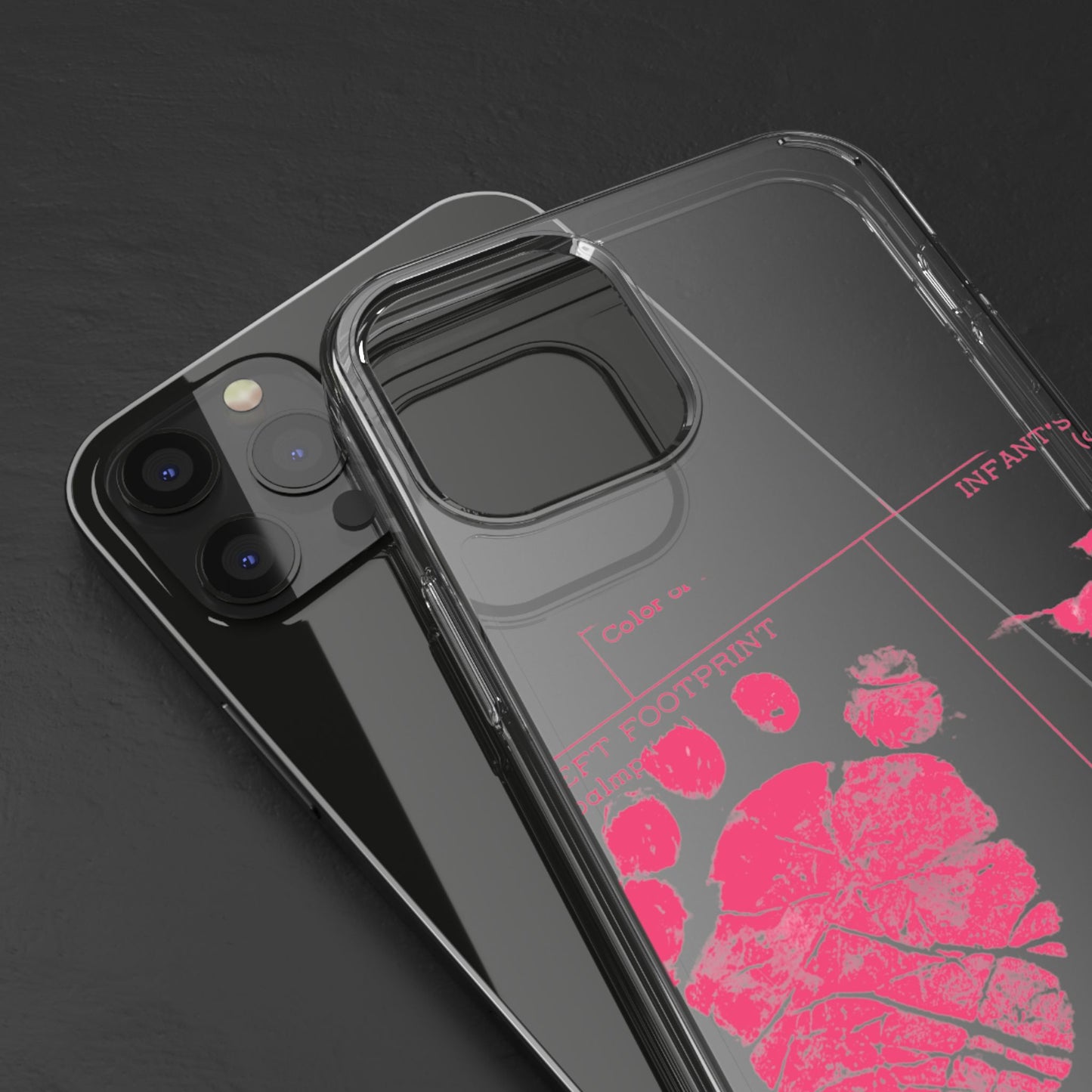 Clear Phone Case – Mom’s Little Pink Footprints