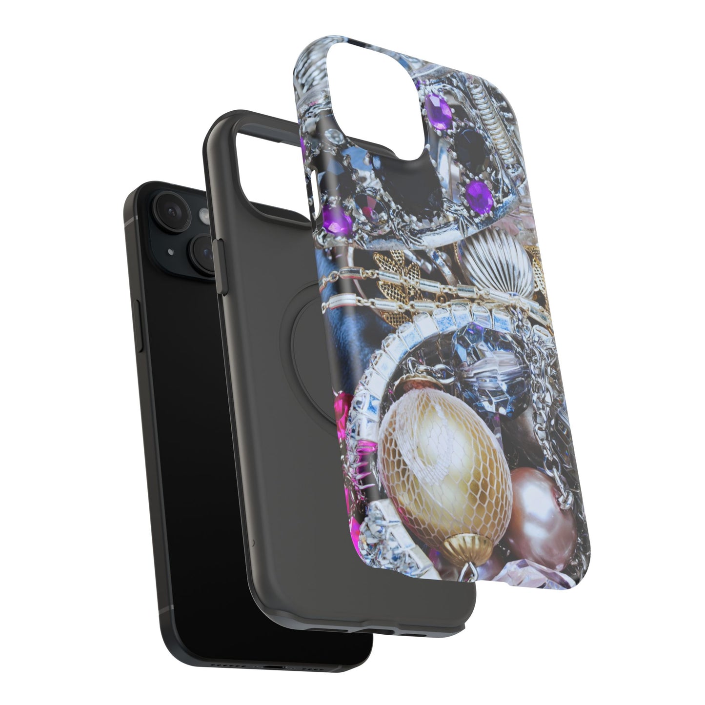Impact-Resistant Phone Case – Chrome Jewel
