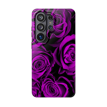 Impact-Resistant Phone Case – Amethyst Roses