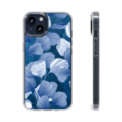 Clear Phone Case – October Blues – Compatible with iPhone 13–17 & Samsung Galaxy S25–S26 Series