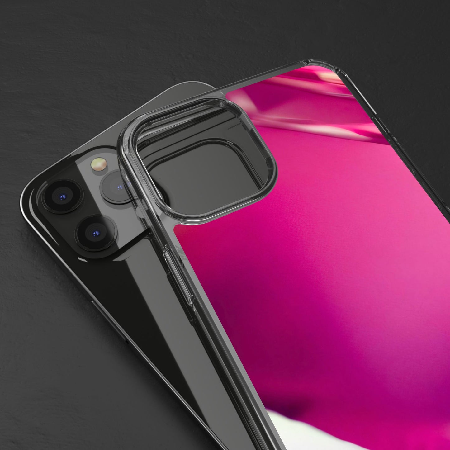 Clear Phone Case – Magenta Motion