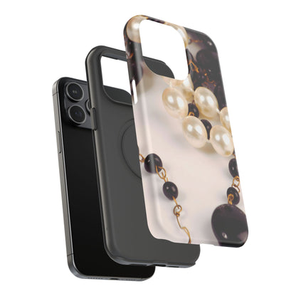 Impact-Resistant Phone Case – Noir Pearl