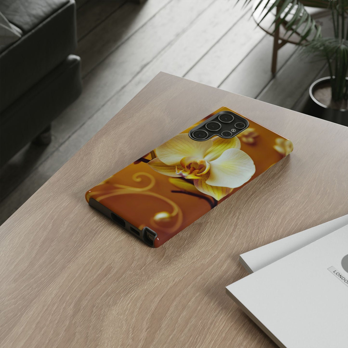 Protective Phone Case – Amber Orchid