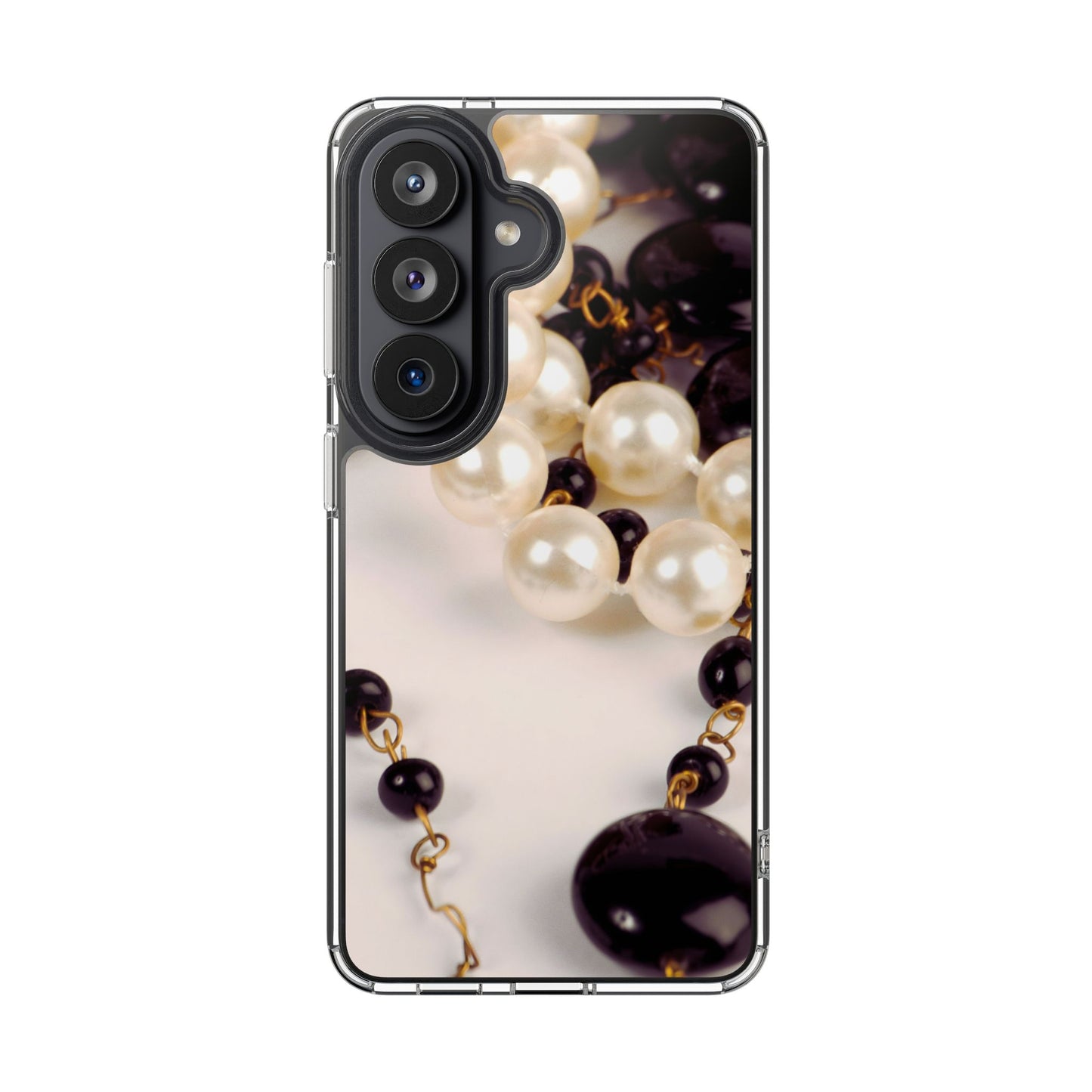 Clear Phone Case – Noir Pearl