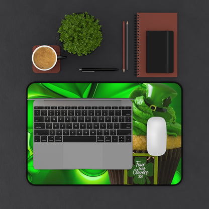 Neoprene Desk Mat – Lucky Clover Cupcake
