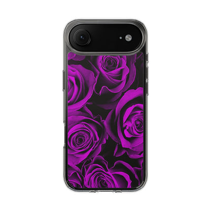 Clear Phone Case – Amethyst Roses