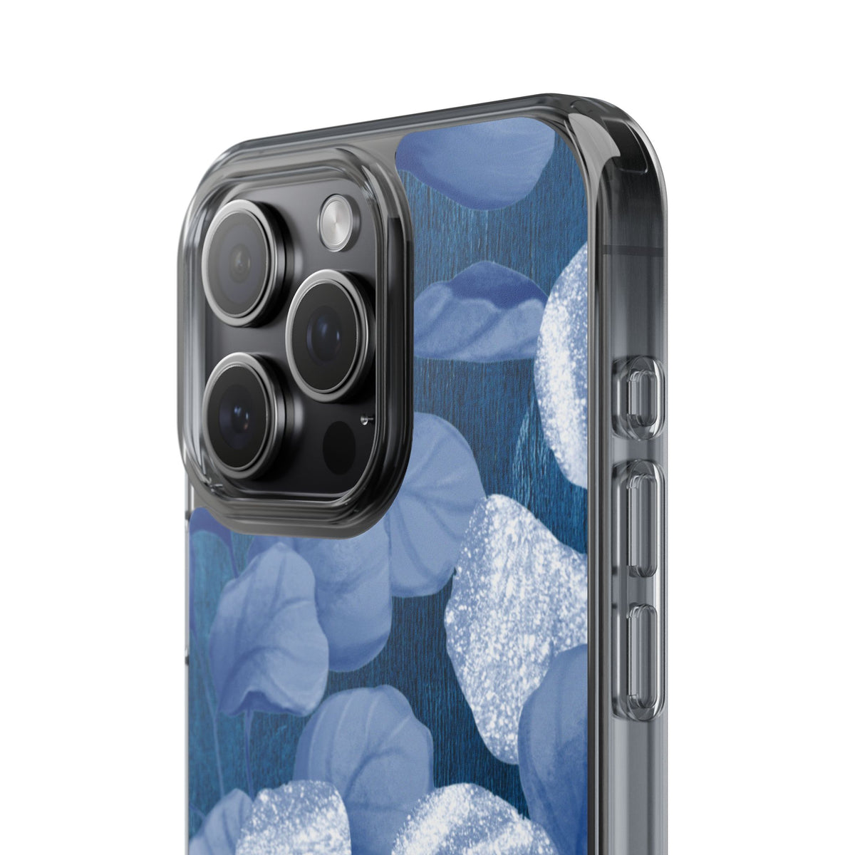 Clear Phone Case – October Blues – Compatible with iPhone 13–17 & Samsung Galaxy S25–S26 Series