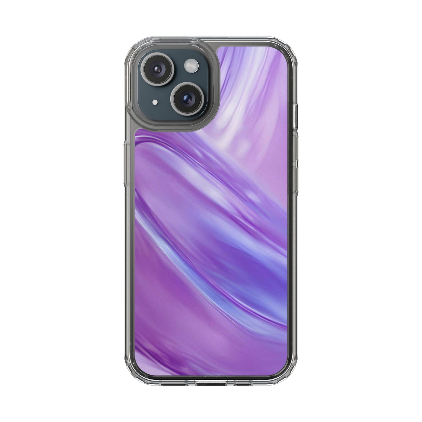 Clear Phone Case – Lavender Wave