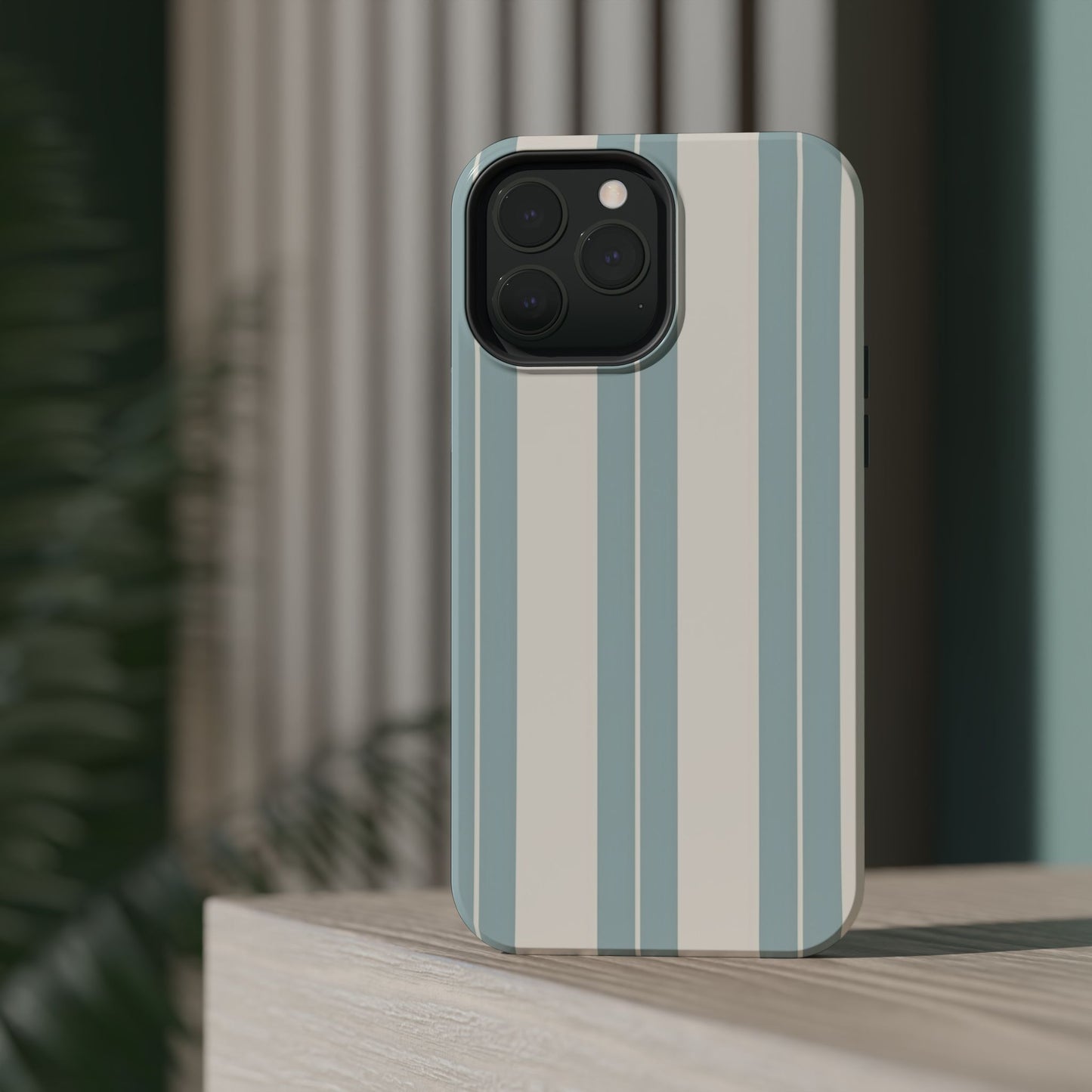 Wireless-Charging Compatible Case – Coastal Stripe