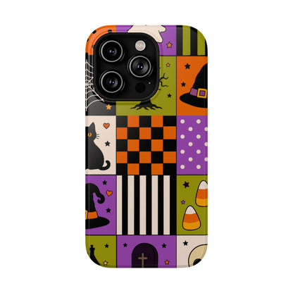 Impact-Resistant Phone Case – Spooky Patchwork