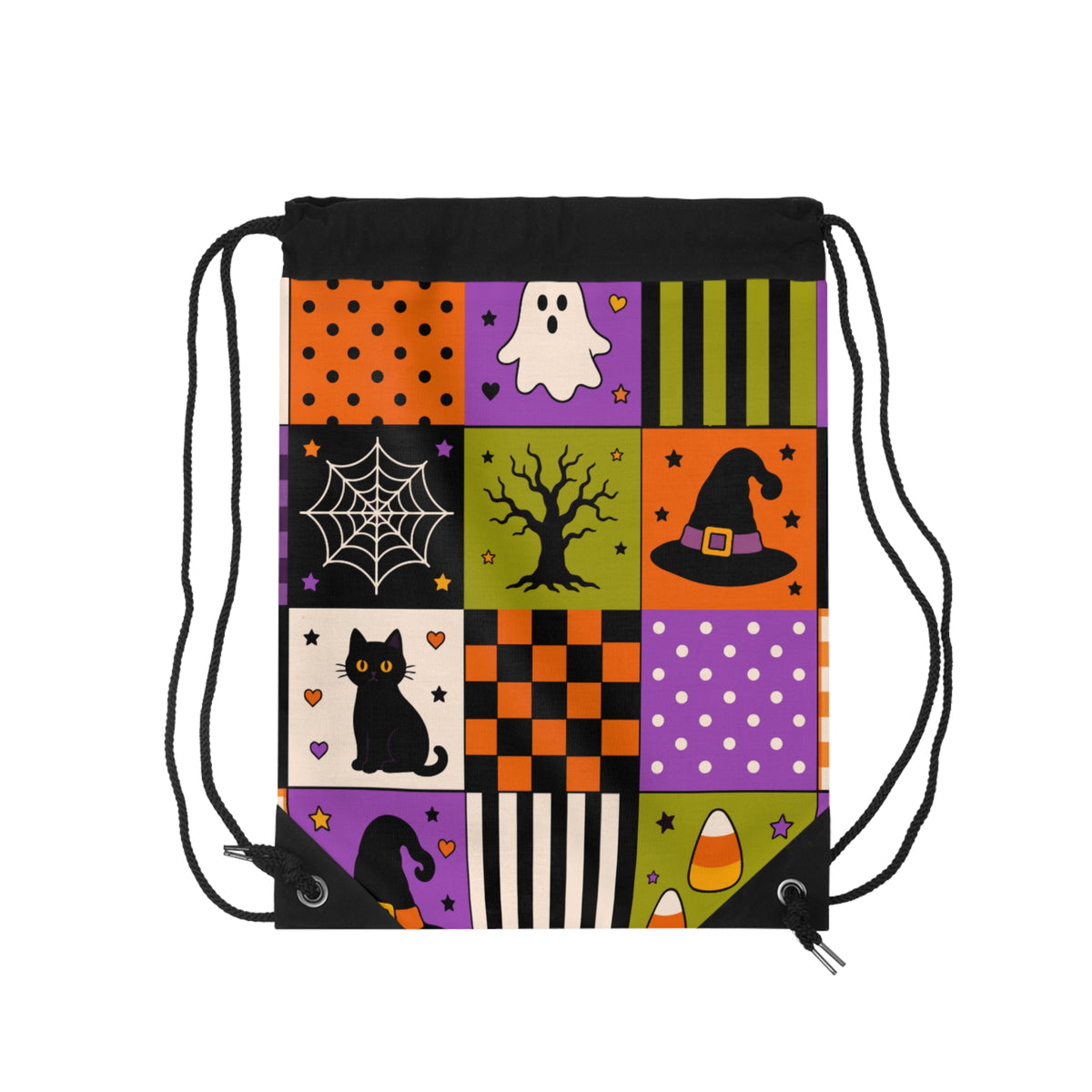 Drawstring Bag – Spooky Patchwork