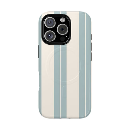 Protective Magnetic Phone Case - Coastal Stripe