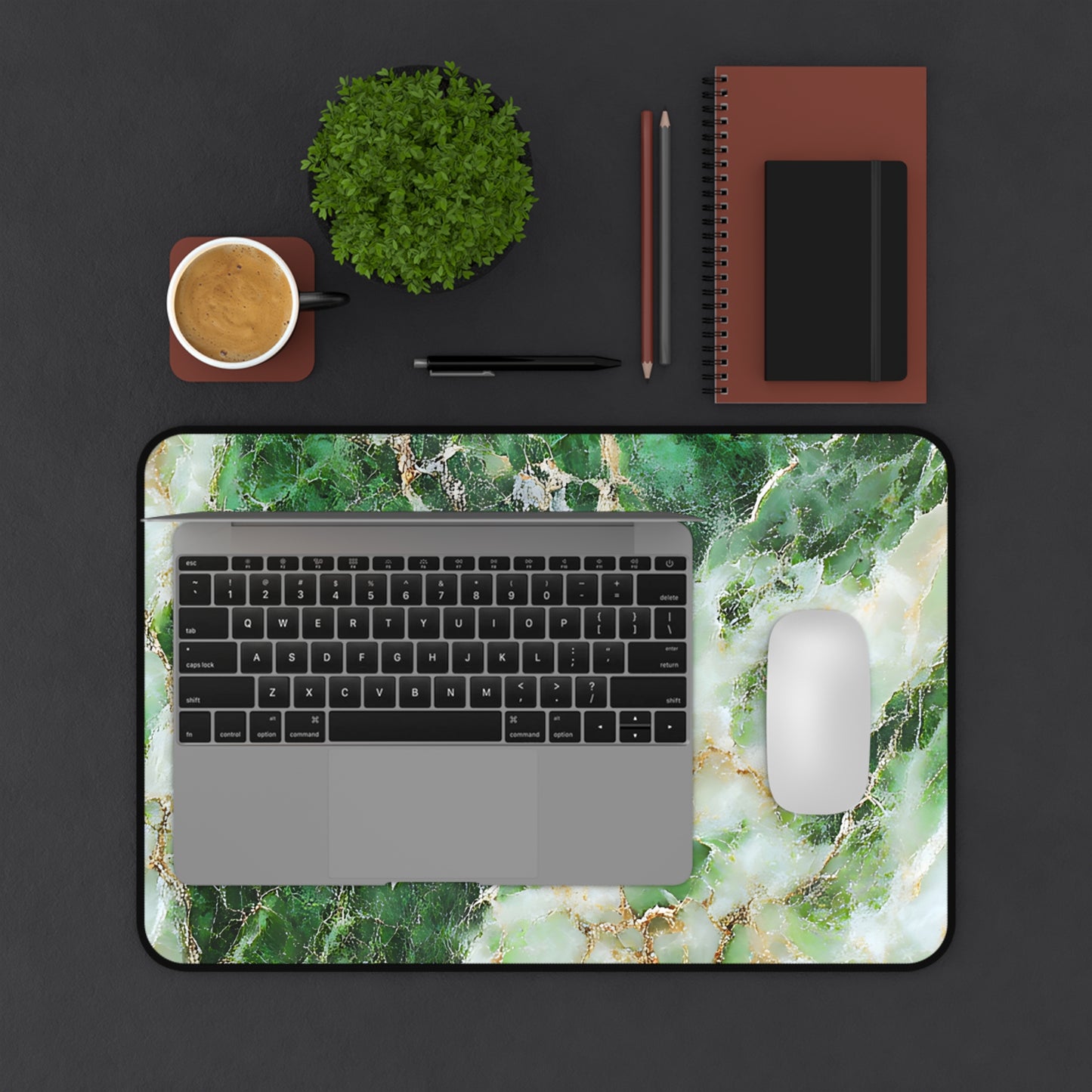 Neoprene Desk Mat – Gilded Jade