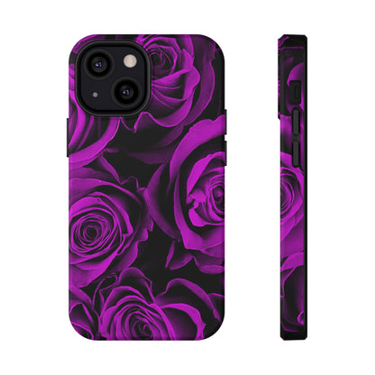 Impact-Resistant Phone Case – Amethyst Roses