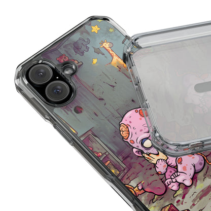 Clear Magnetic Phone Case — Cute Creepy Zombie Baby Design