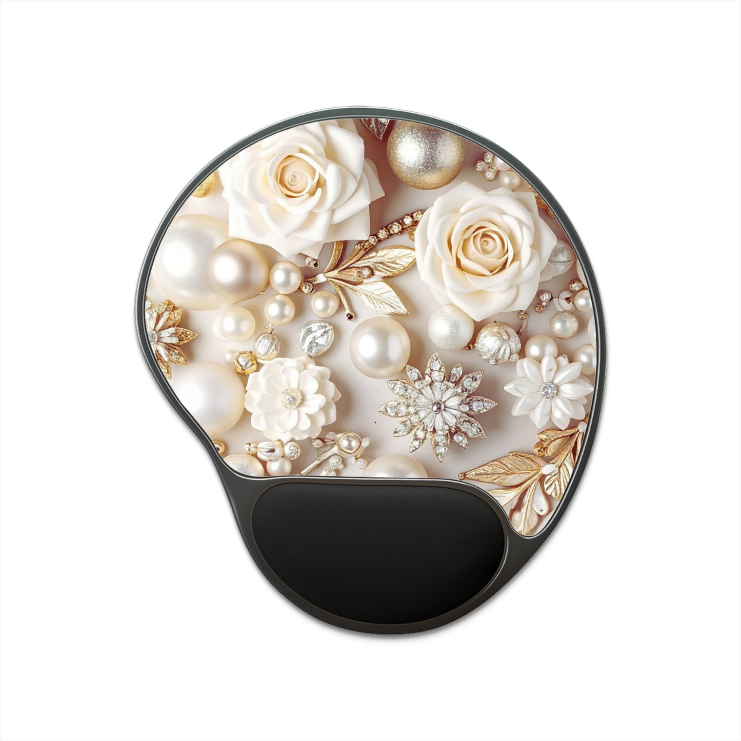 Ergonomic Mouse Pad – Ivory Opulence