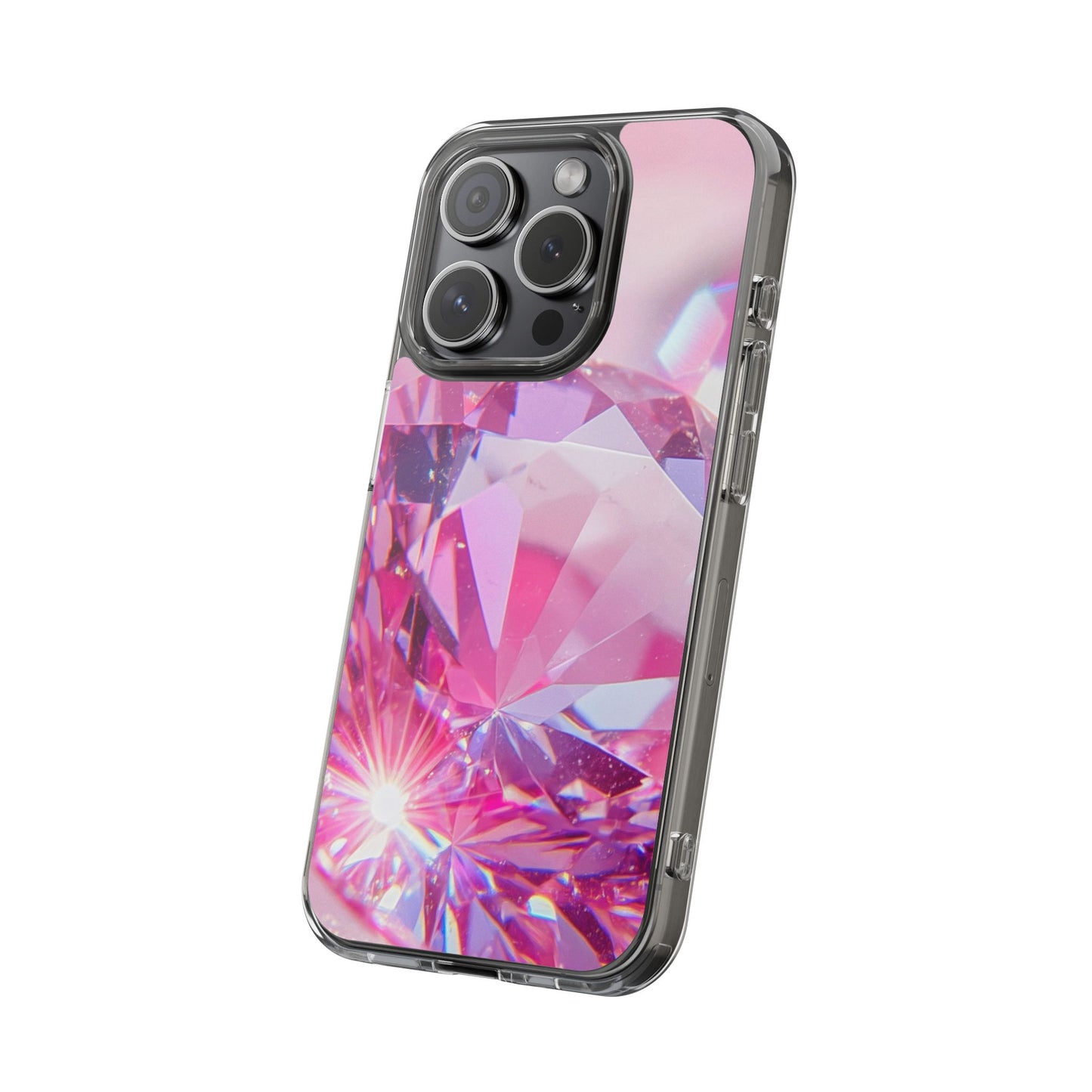Clear Phone Case – Pink Ice